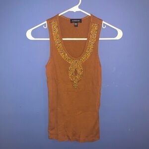 Brown tank top size small